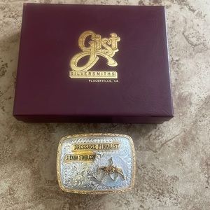 Ladies Gist Silversmiths Belt Buckle - soild bronze